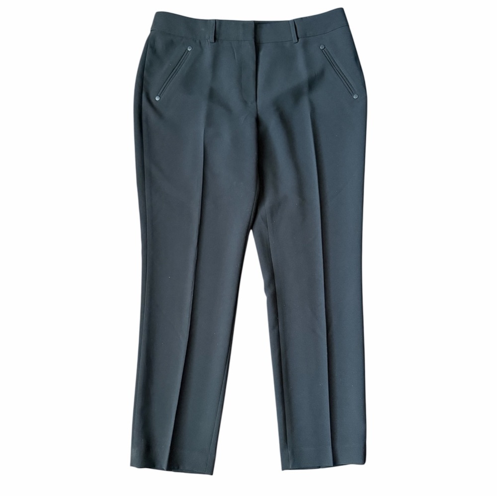 Karl Lagerfeld Classic Tailored Slim Straight Black Dress Pants Size 10
